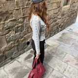 Nova Bluse med Nitter - Grå - ByStenholt.dk