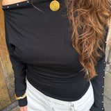 Nova Bluse med Nitter - Sort - ByStenholt.dk