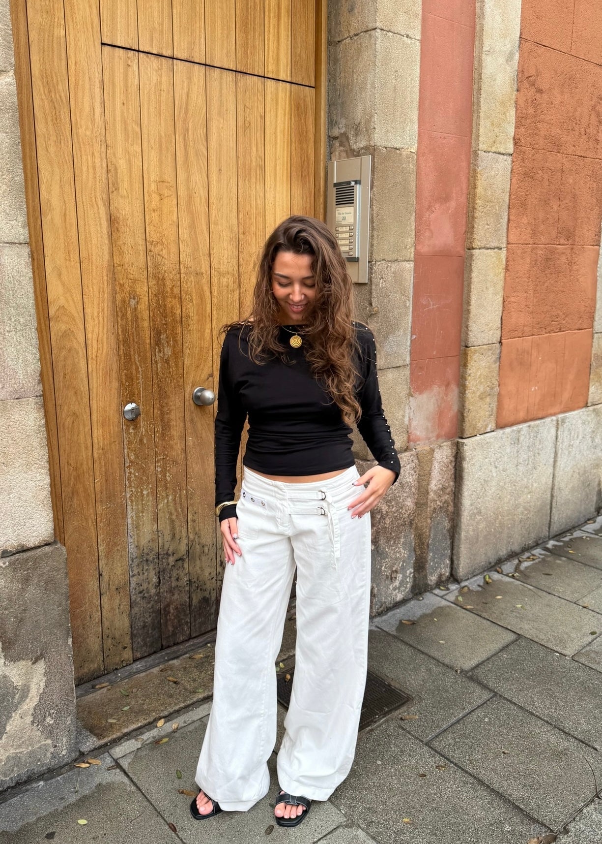 Nova Bluse med Nitter - Sort - ByStenholt.dk