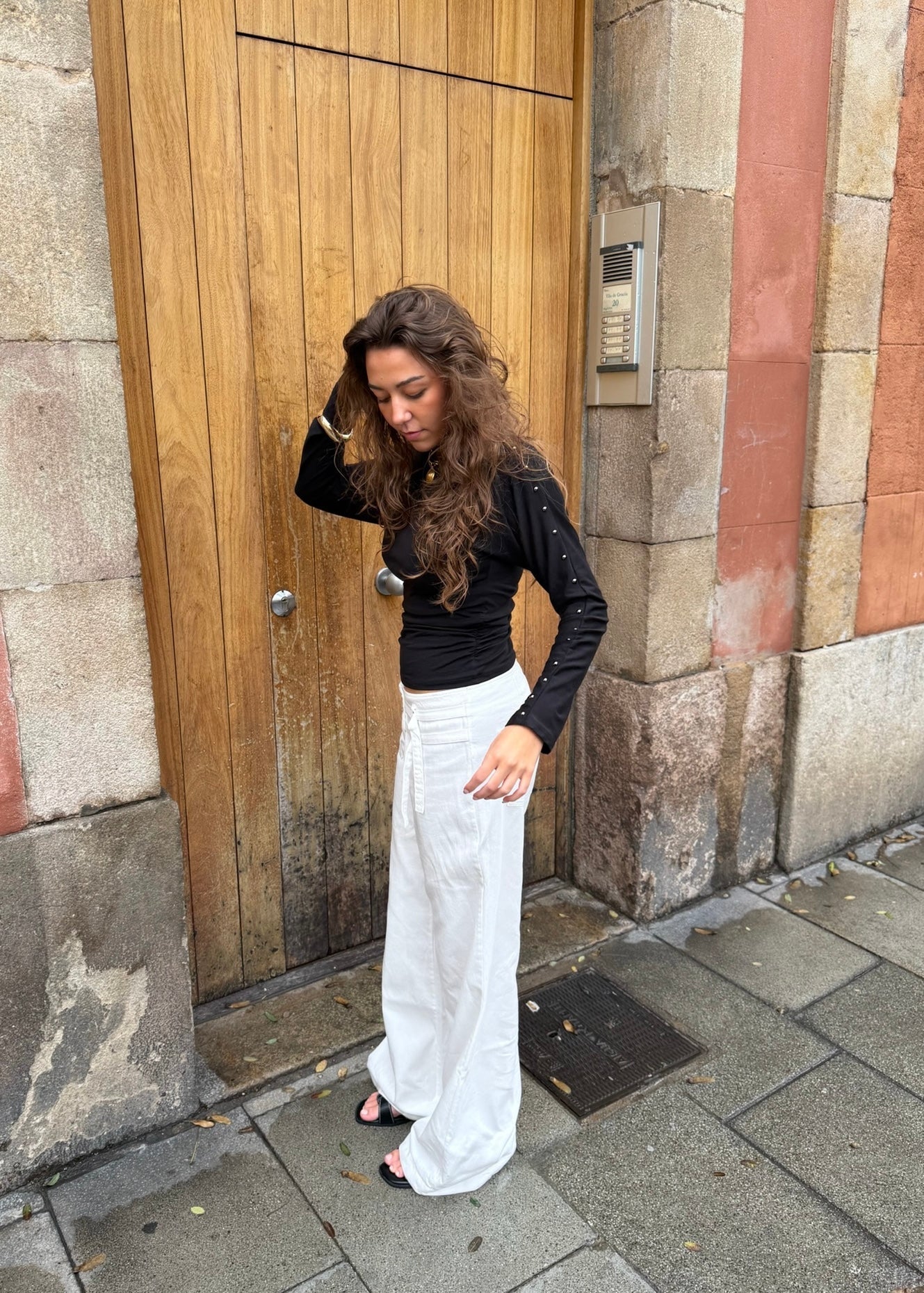 Nova Bluse med Nitter - Sort - ByStenholt.dk