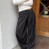 Nula Bukser med Crossover og spænde - Sort - ByStenholt.dk