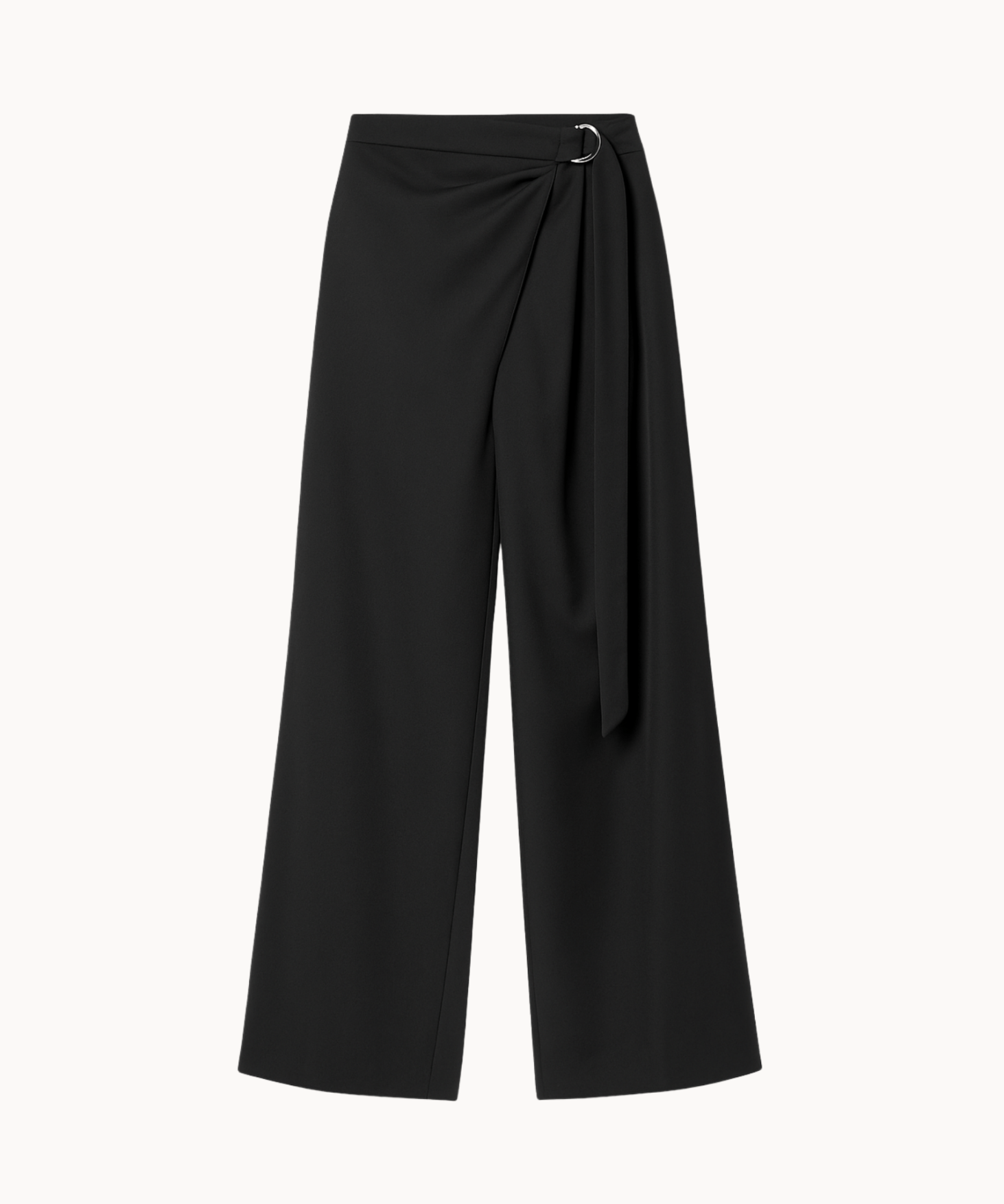 Nula Bukser med Crossover og spænde - Sort - ByStenholt.dk