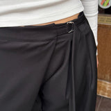 Nula Bukser med Crossover og spænde - Sort - ByStenholt.dk