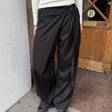 Nula Bukser med Crossover og spænde - Sort - ByStenholt.dk