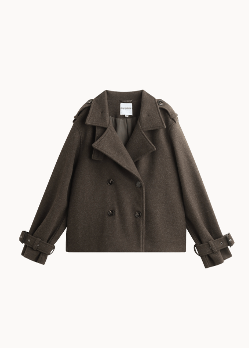Oline Kort Coat - Brun - ByStenholt.dk