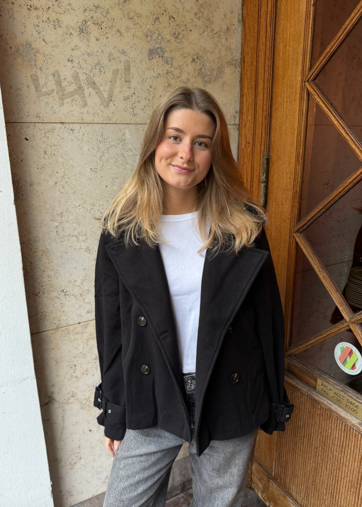 Oline Kort Coat - Sort - ByStenholt.dk