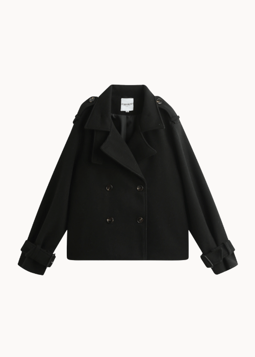 Oline Kort Coat - Sort - ByStenholt.dk