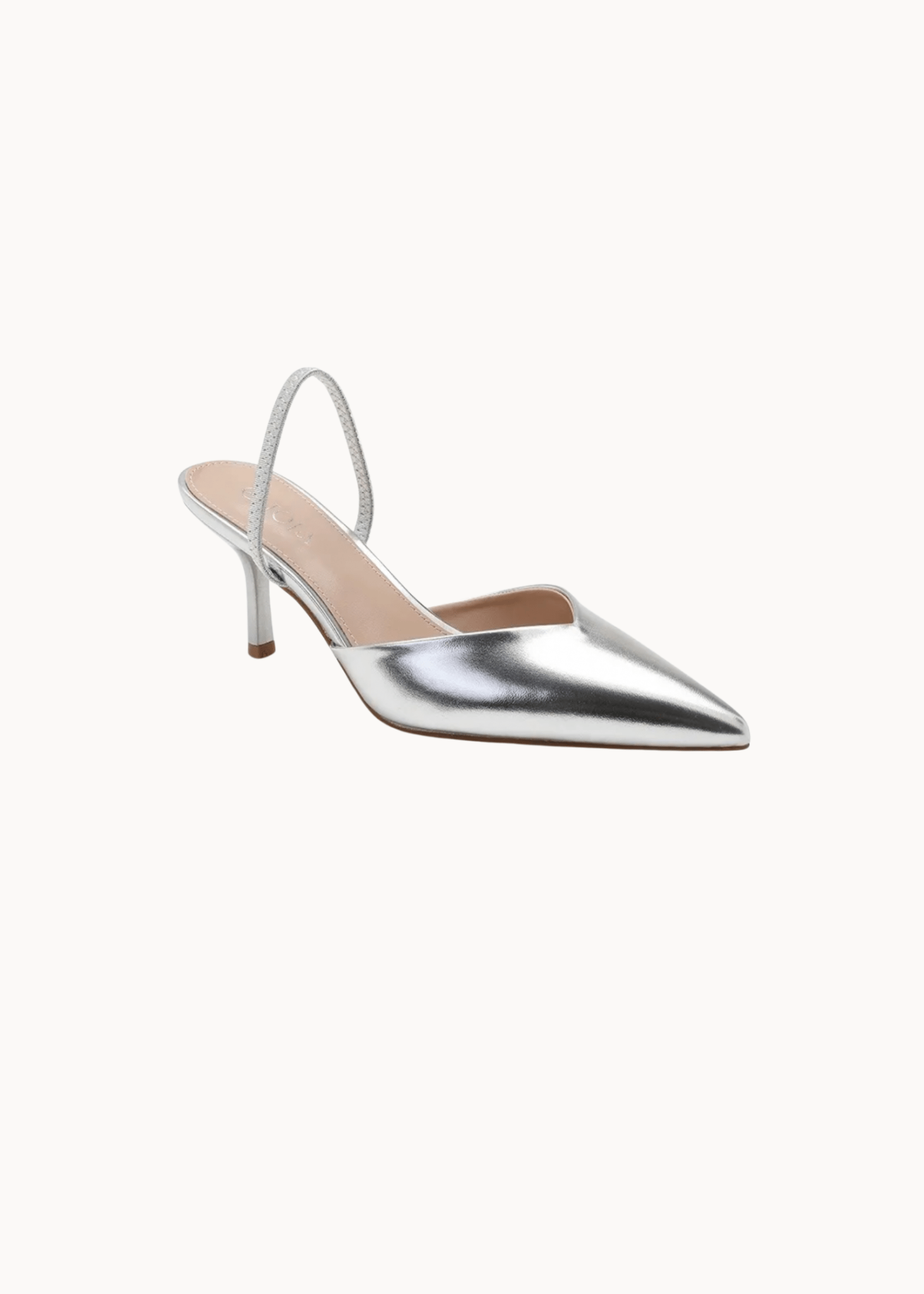 Plain Slingback Pumps - Sølv - ByStenholt.dk