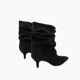 Pleated Ruskind Ankelstøvler - Sort - ByStenholt.dk