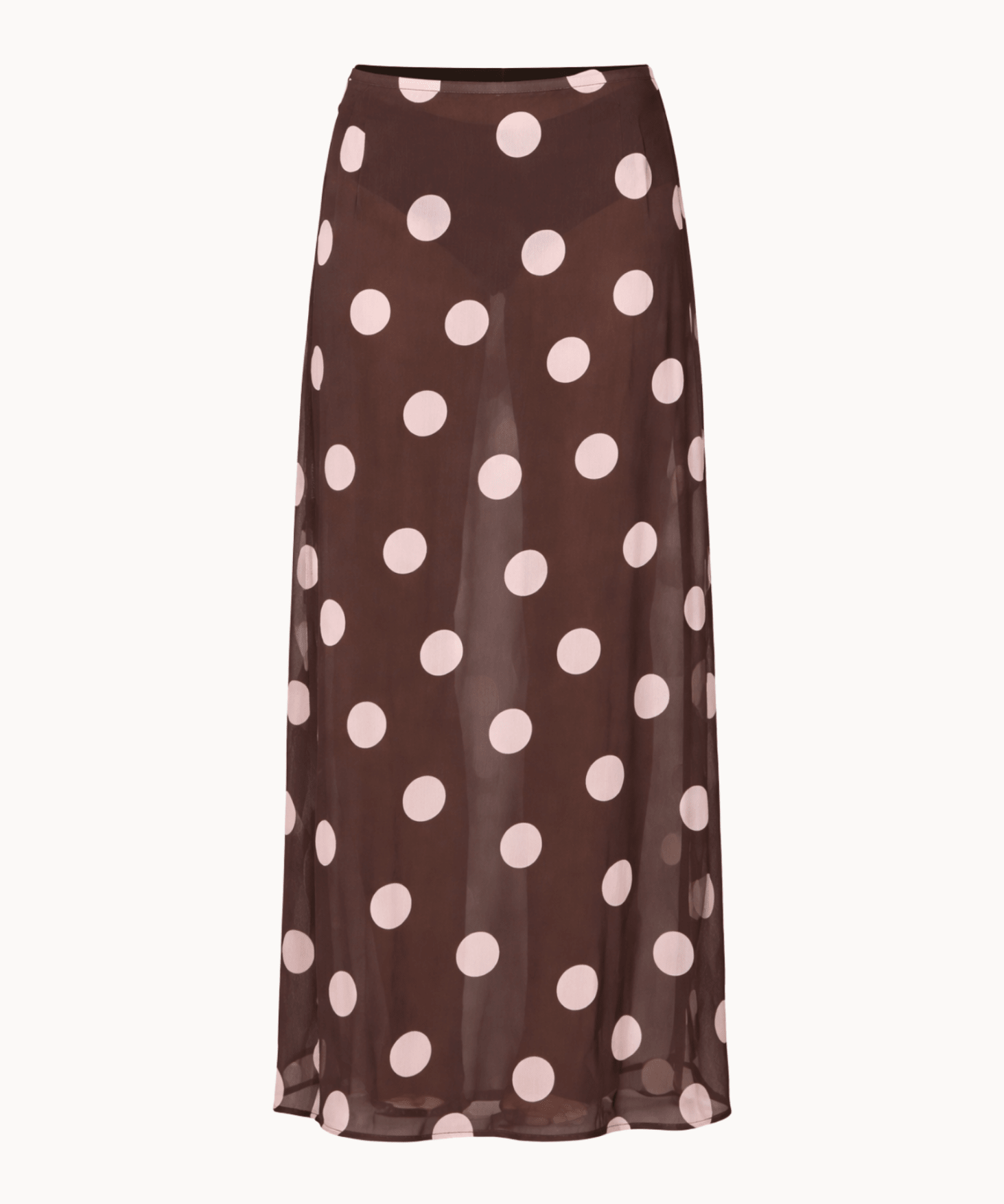 Polka Maxi Nederdel - Mørkebrun - ByStenholt.dk