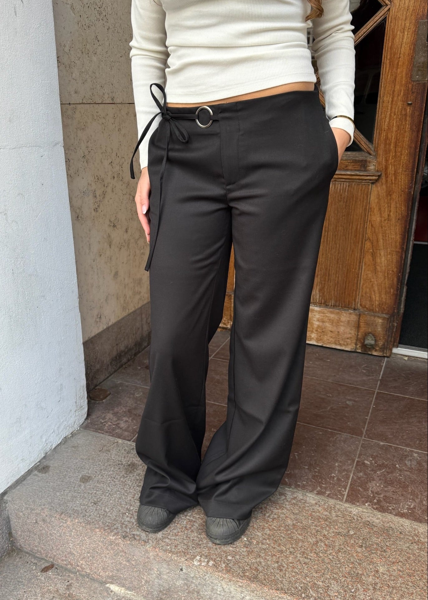 Rio Habitbukser med Metalring - Sort - ByStenholt.dk