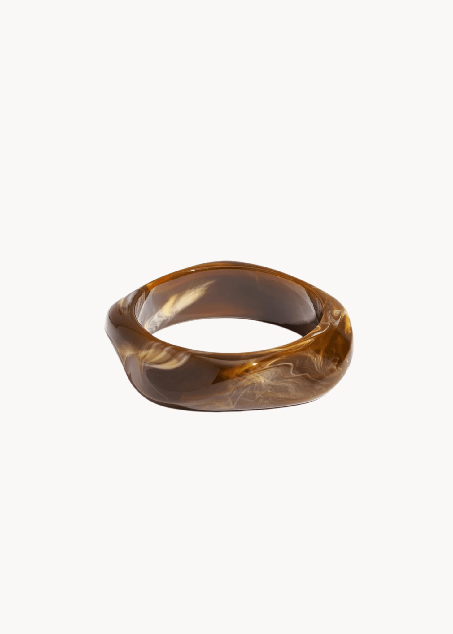 Ruby Chunky Bangle - Mørkebrun - ByStenholt.dk