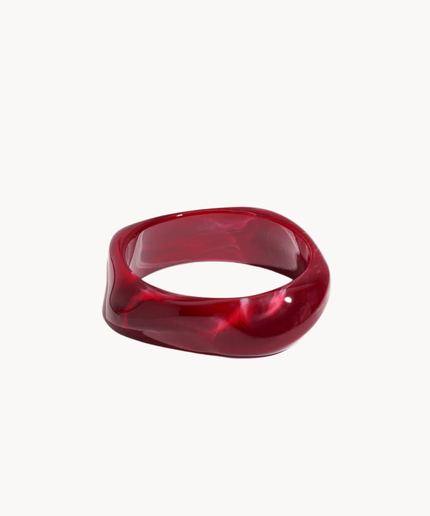 Ruby Chunky Bangle - Rød - ByStenholt.dk