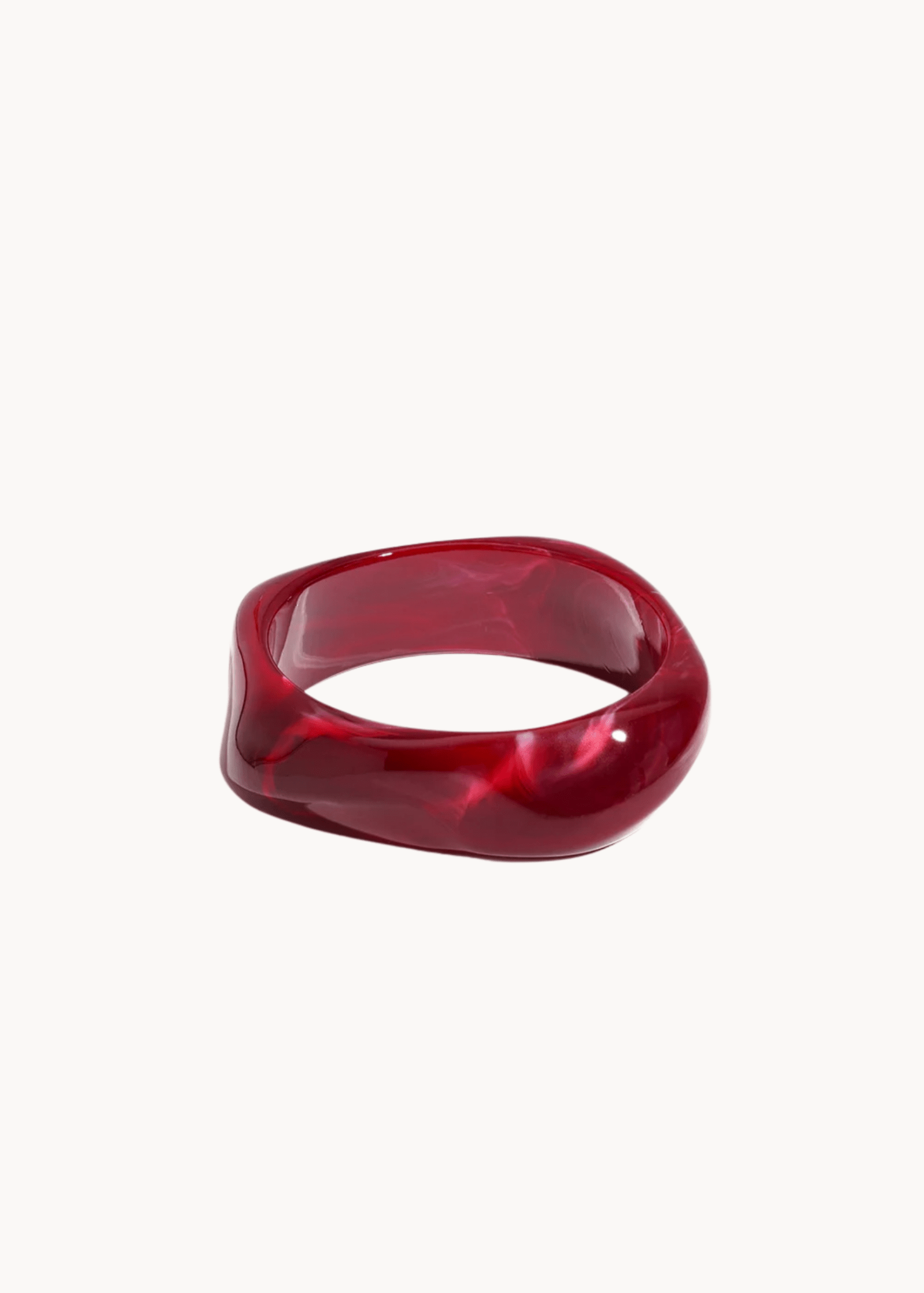 Ruby Chunky Bangle - Rød - ByStenholt.dk
