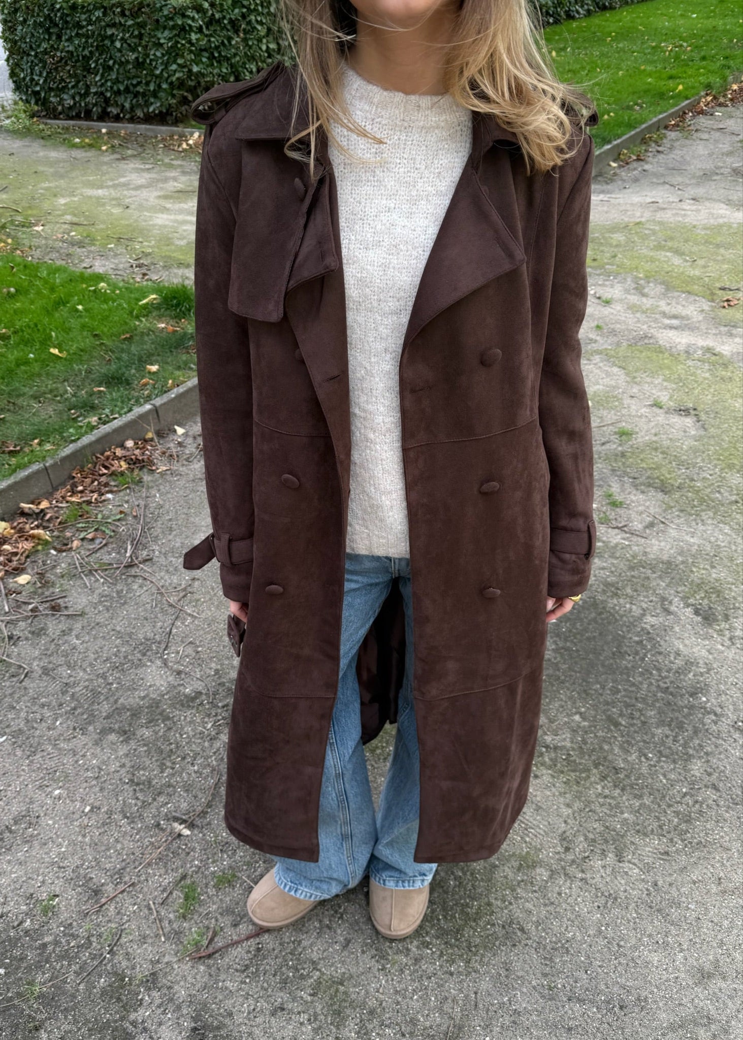 Ruskind lang Coat - Brun - ByStenholt.dk