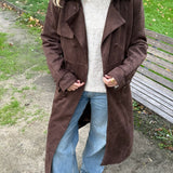 Ruskind lang Coat - Brun - ByStenholt.dk