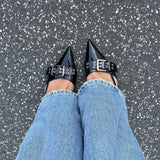 Saga Slingback Pumps - Sort - ByStenholt.dk