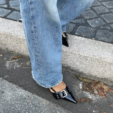 Saga Slingback Pumps - Sort - ByStenholt.dk