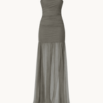 Sarah Mesh Maxi Kjole - Khaki - ByStenholt.dk