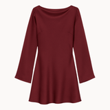 Satin Kjole - Bordeaux - ByStenholt.dk