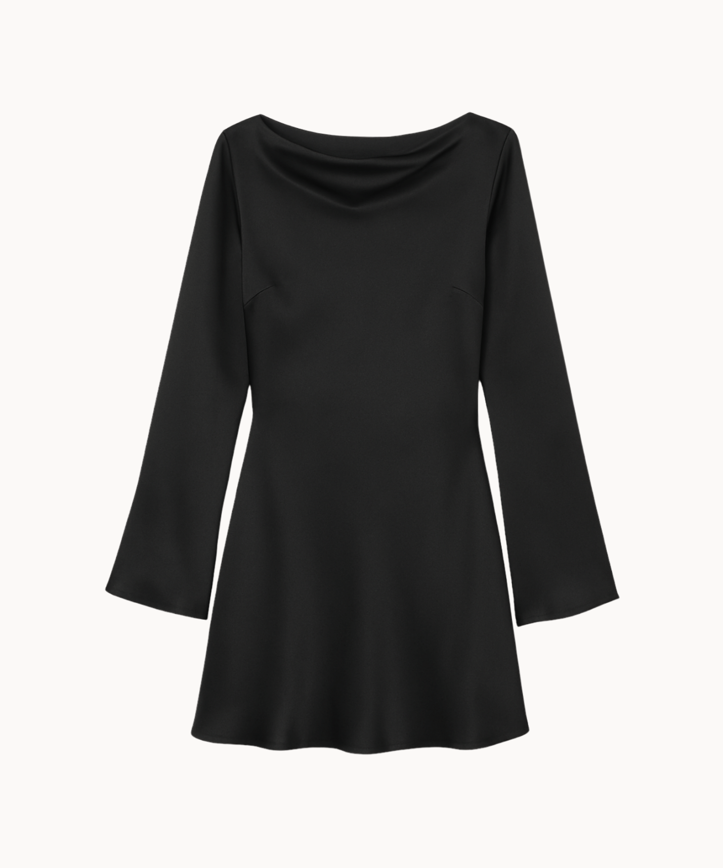 Satin Kjole - Sort - ByStenholt.dk