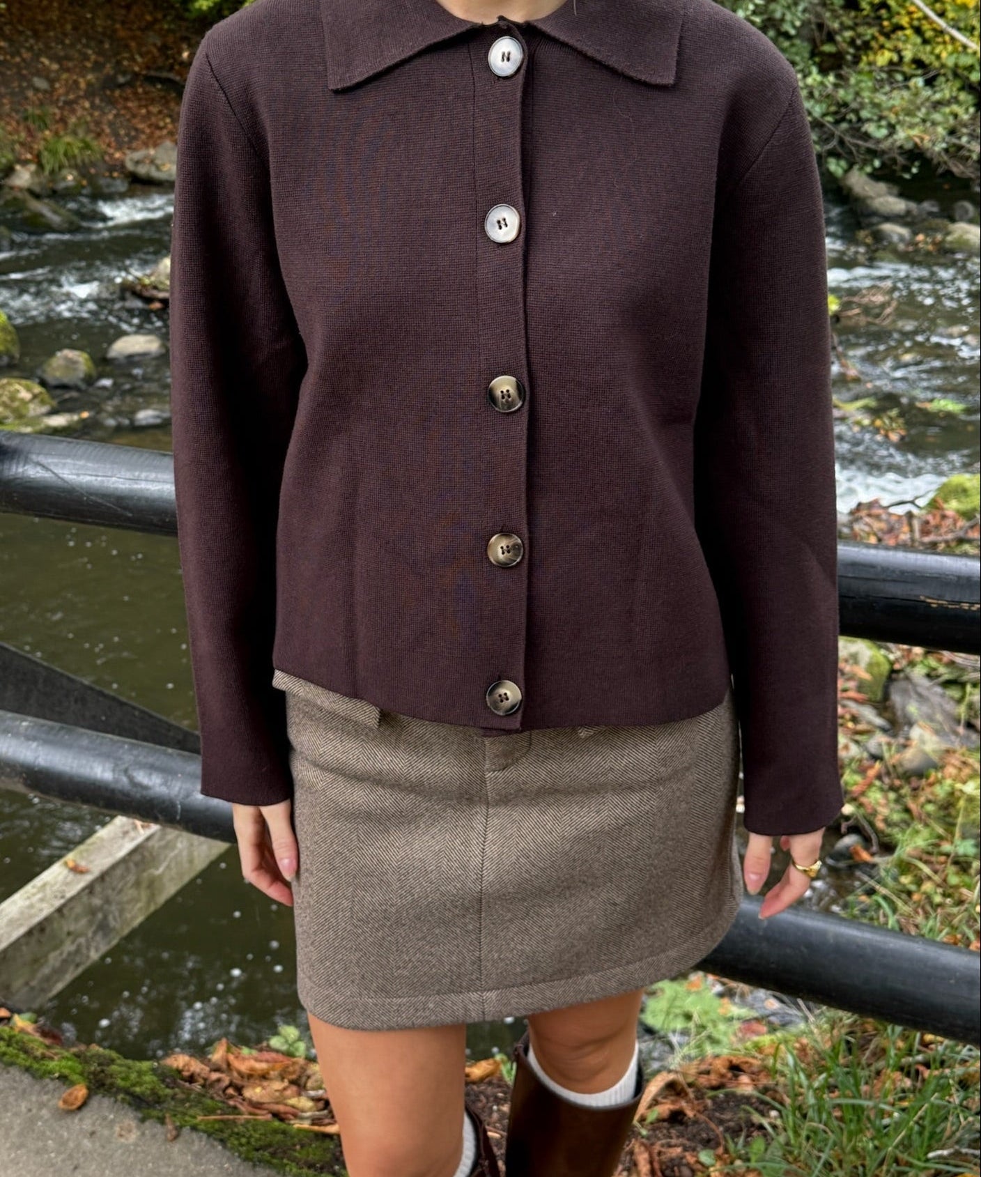 Selma Cardigan - Mørkebrun - ByStenholt.dk