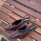 Serena Slingback Pumps - Vinrød - ByStenholt.dk