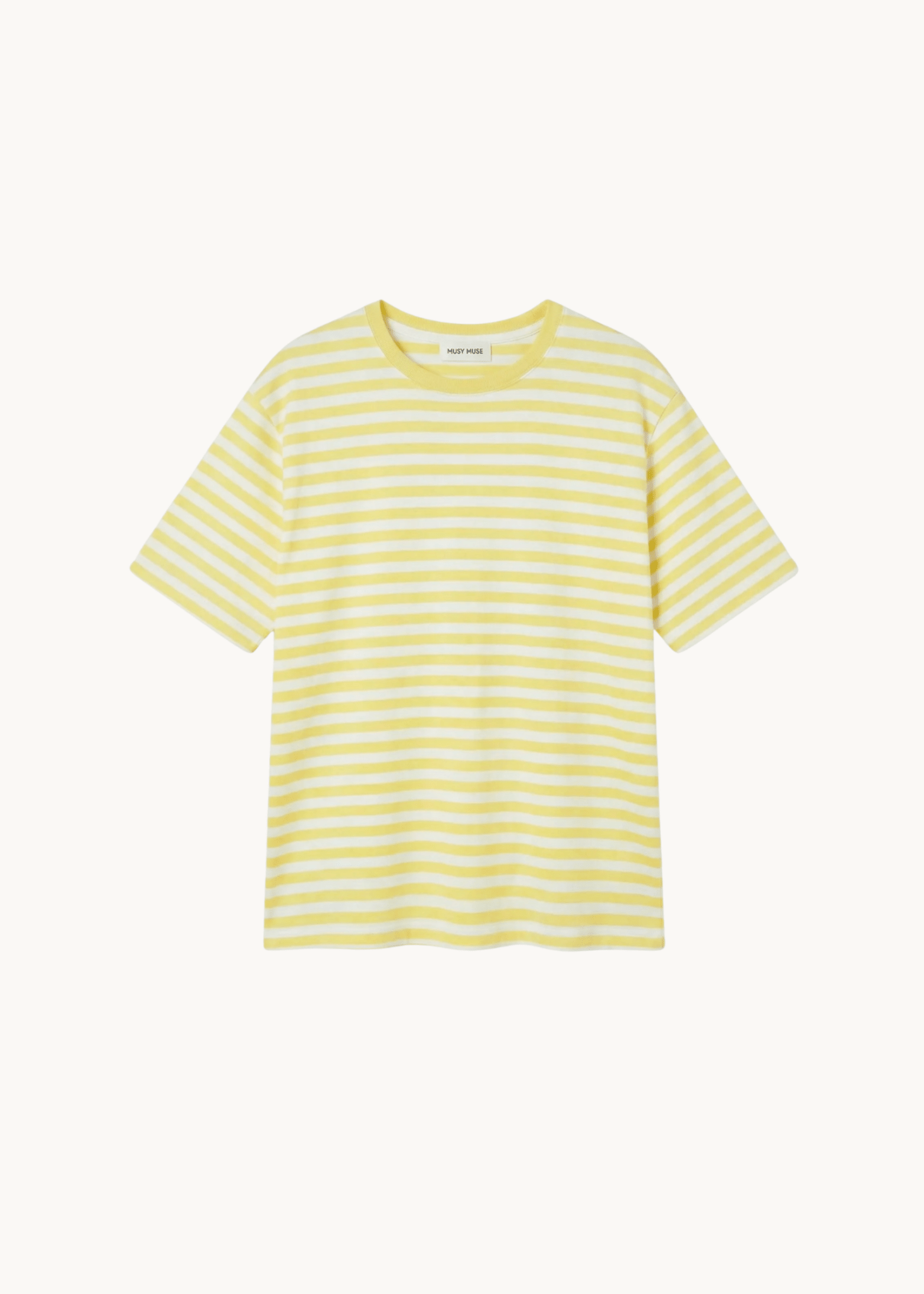 Silja Stribet T-shirt - Gul - ByStenholt.dk