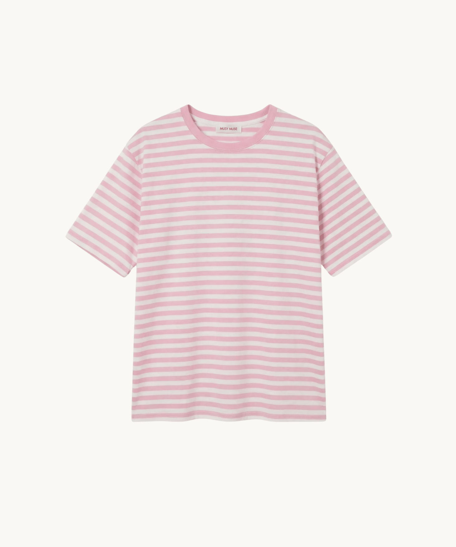 Silja Stribet T-shirt - Lyserød - ByStenholt.dk