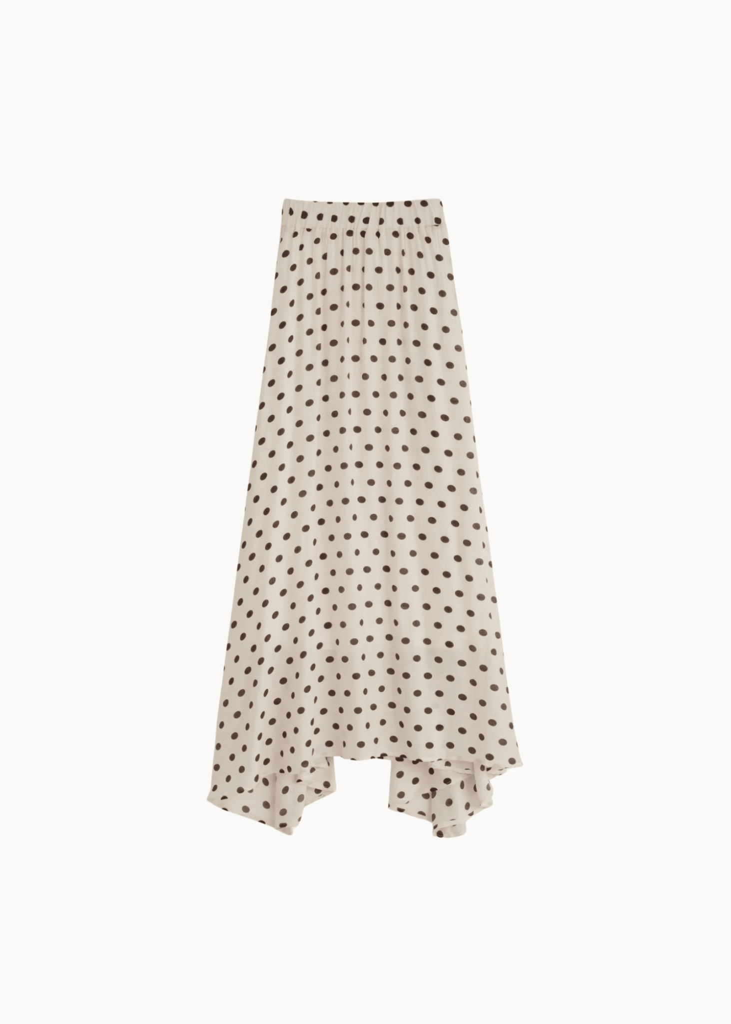 Sina Polka Maxi Nederdel - Creme - ByStenholt.dk