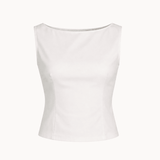 Sira Top med Åben Ryg - Hvid - ByStenholt.dk