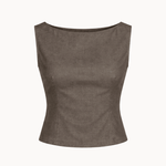 Sira Top med Åben Ryg - Mørkebrun - ByStenholt.dk