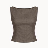 Sira Top med Åben Ryg - Mørkebrun - ByStenholt.dk