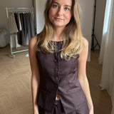 Sira Vest - Chokolade Brun - ByStenholt.dk