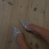 Sparkle Slingback Pumps - Sølv - ByStenholt.dk