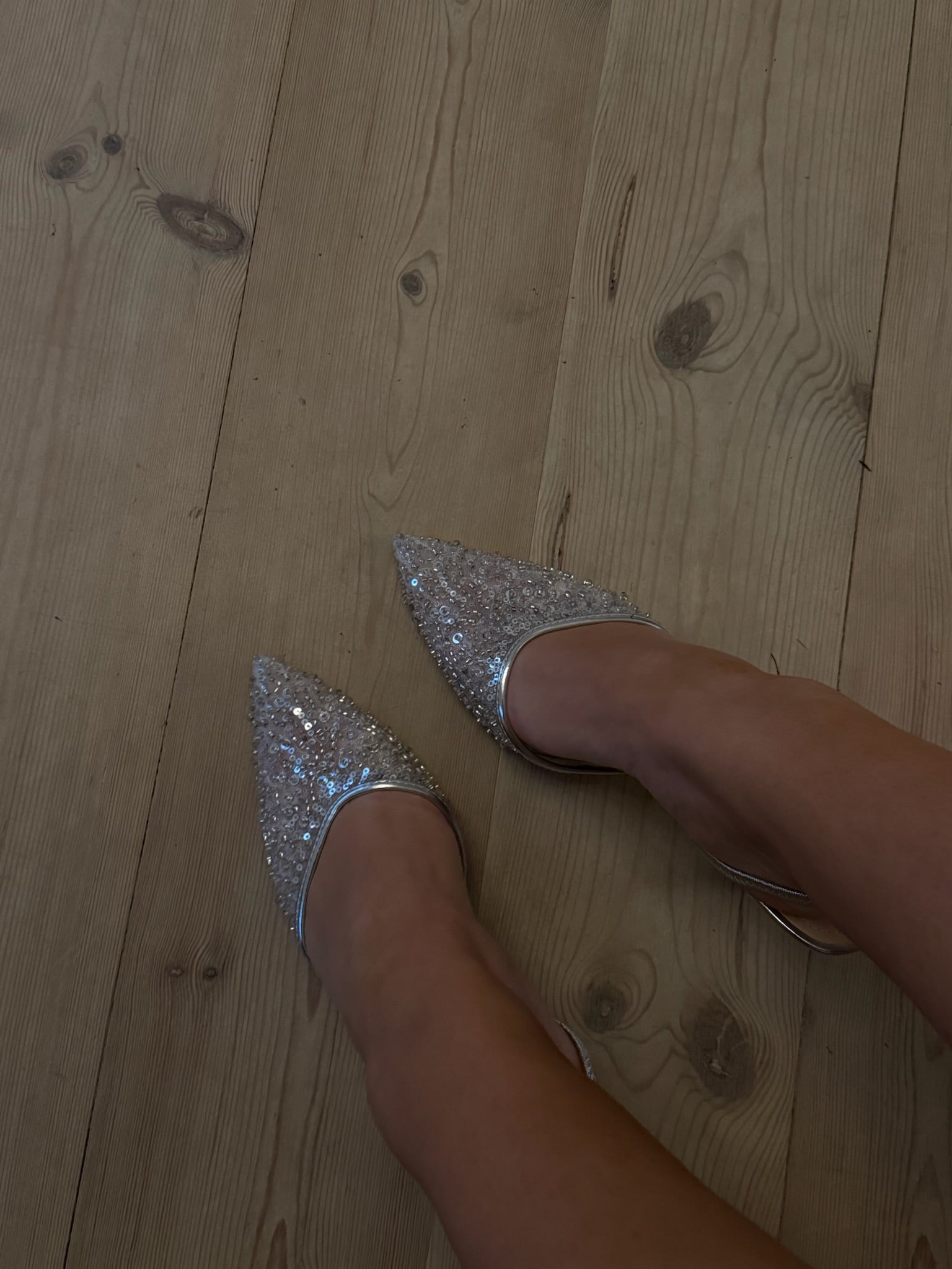Sparkle Slingback Pumps - Sølv - ByStenholt.dk