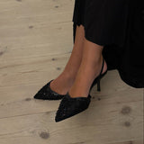 Sparkle Slingback Pumps - Sort - ByStenholt.dk