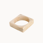 Square Chunky Bangle - Beige - ByStenholt.dk