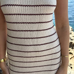 Strikket Maxi Kjole - Beige/Brun - ByStenholt.dk