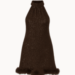 Thea Paillet Kjole - Mørkebrun - ByStenholt.dk