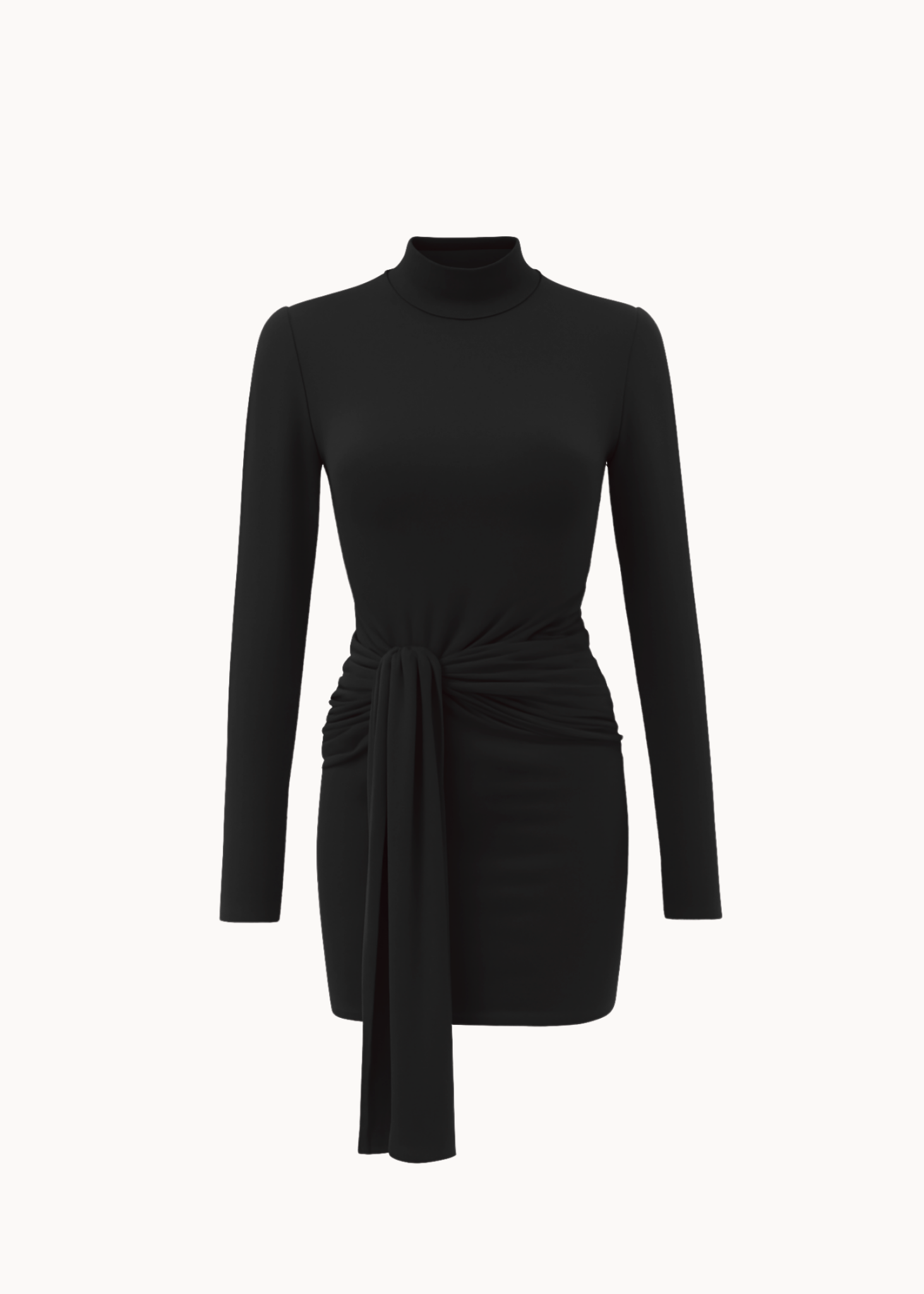 Tie Waist Mini Kjole - Sort - ByStenholt.dk