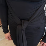 Tie Waist Mini Kjole - Sort - ByStenholt.dk