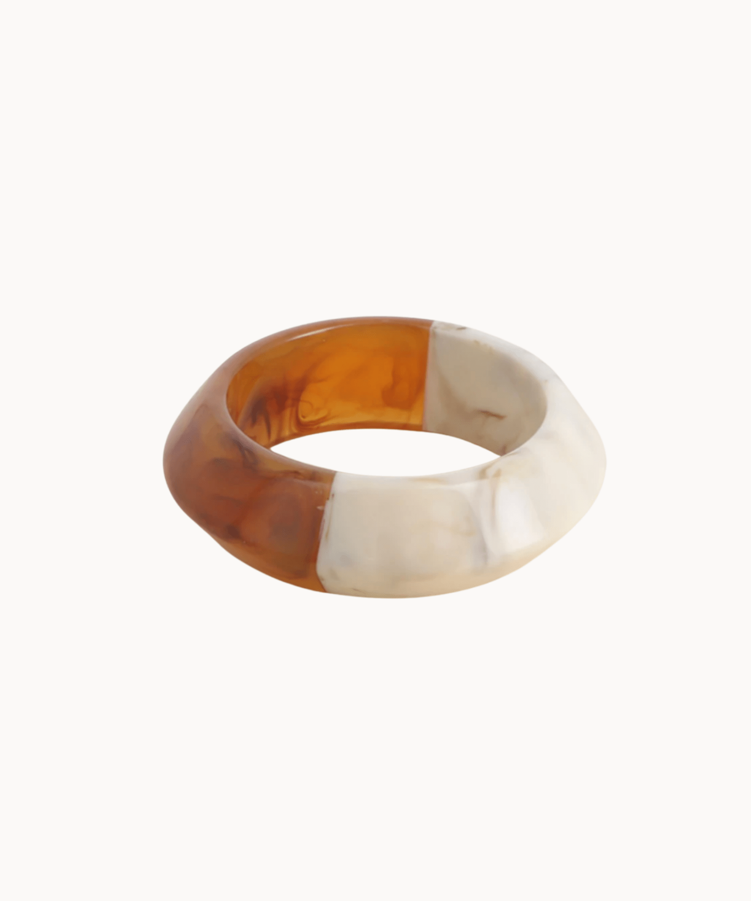 Tofarvet Chunky Bangle - Orange - ByStenholt.dk