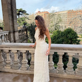 Valeria Mesh Maxi Kjole - Hvid - ByStenholt.dk