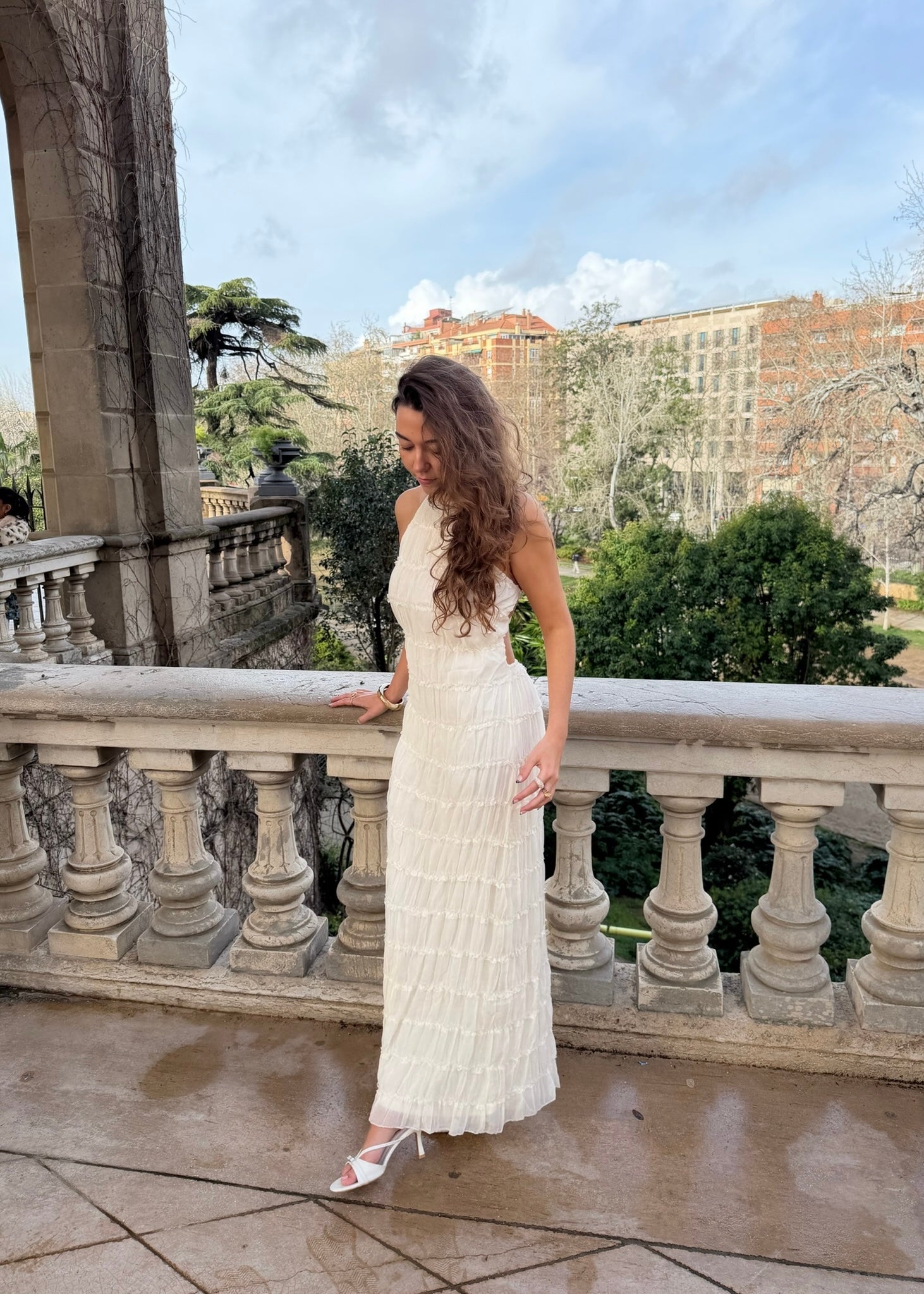 Valeria Mesh Maxi Kjole - Hvid - ByStenholt.dk