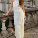 Valeria Mesh Maxi Kjole - Hvid - ByStenholt.dk