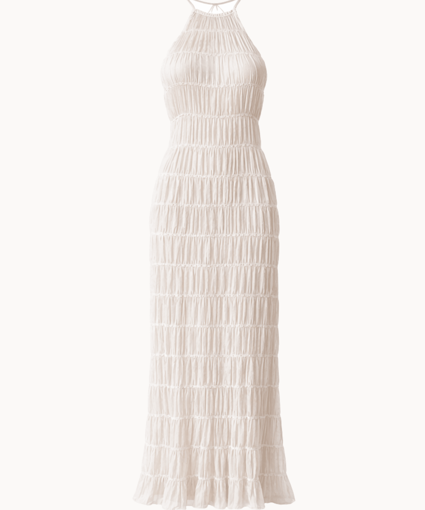 Valeria Mesh Maxi Kjole - Hvid - ByStenholt.dk