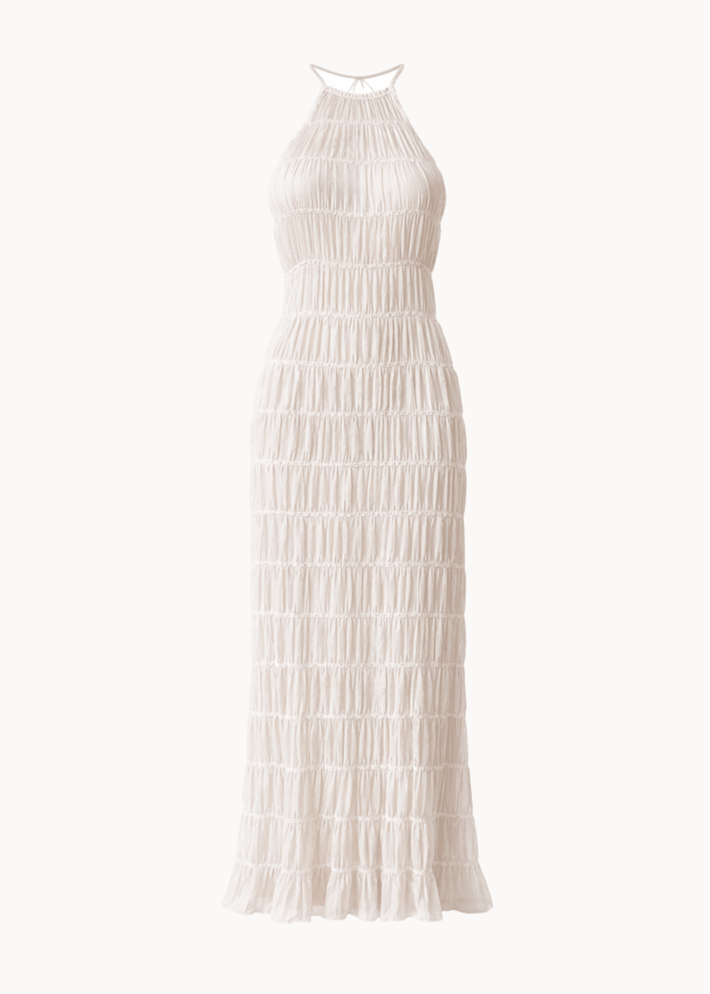 Valeria Mesh Maxi Kjole - Hvid - ByStenholt.dk