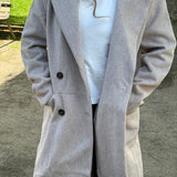 Victoria Lang Coat - Beige - ByStenholt.dk