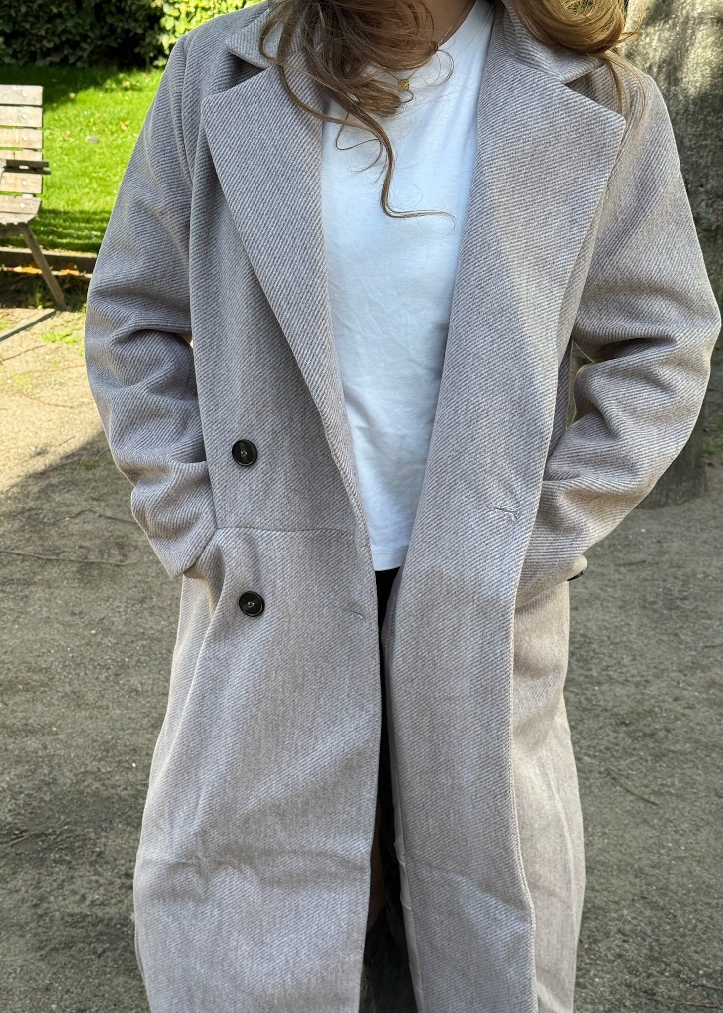 Victoria Lang Coat - Beige - ByStenholt.dk